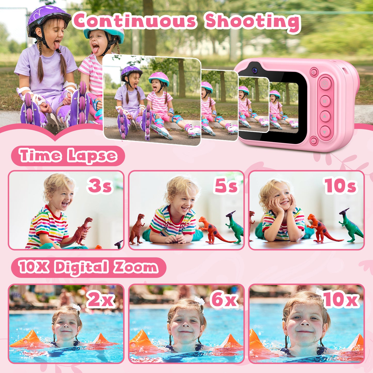 GOFUNLY Kids Camera Waterproof ,Underwater Kids Camera | D60