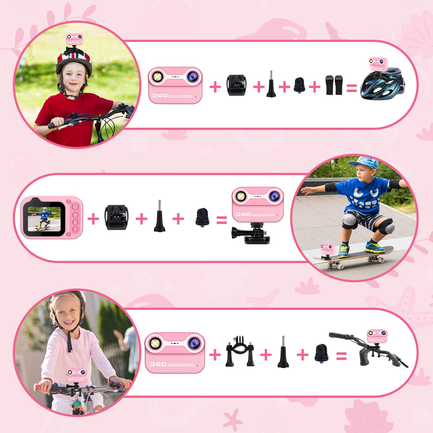 GOFUNLY Kids Camera Waterproof ,Underwater Kids Camera | D60