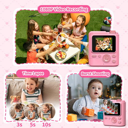 Gofunly Kids Camera Instant Print, 1080P Digital Camera for Kids 3-12