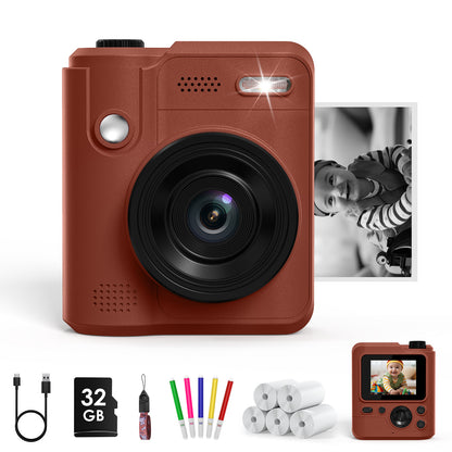 Gofunly Kids Camera Instant Print, 1080P Digital Camera for Kids 3-12