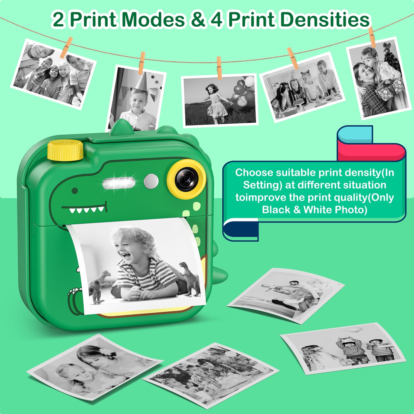 GOFUNLY Kids Camera Instant Print with 32GB Card | C1