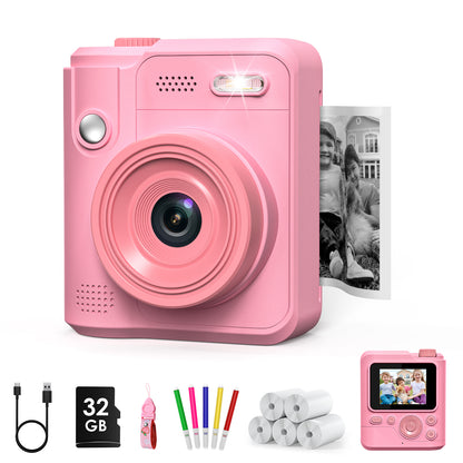 Gofunly Kids Camera Instant Print, 1080P Digital Camera for Kids 3-12