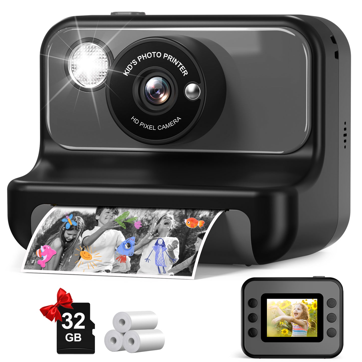 GOFUNLY Kids Camera Instant Print for Kids | H3