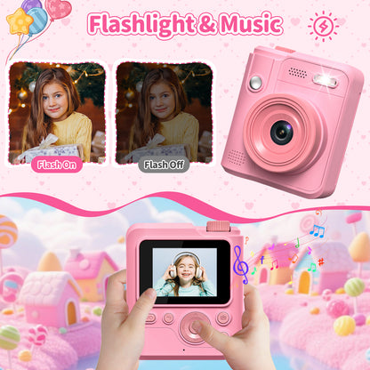 Gofunly Kids Camera Instant Print, 1080P Digital Camera for Kids 3-12