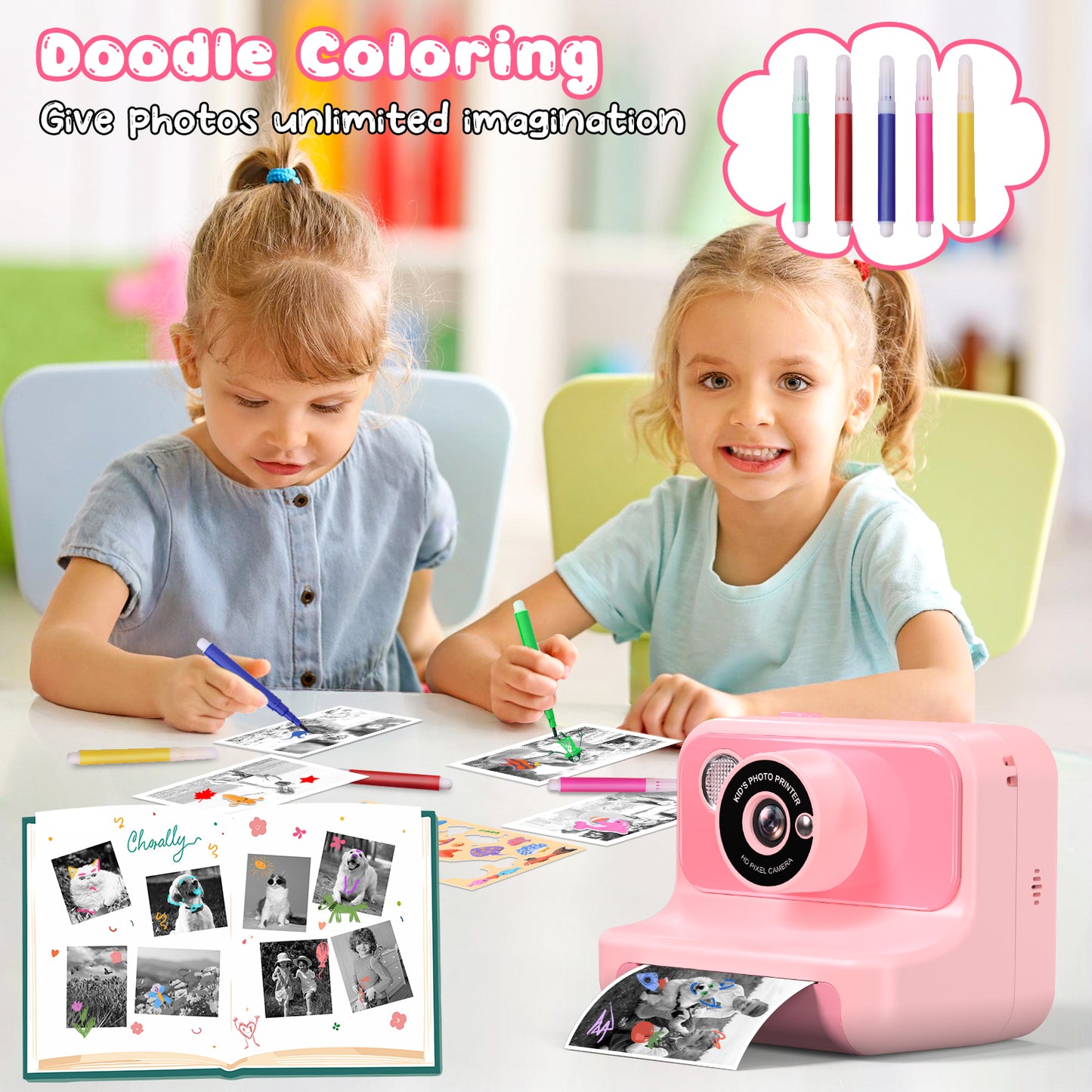 GOFUNLY Kids Camera Instant Print for Kids | H3