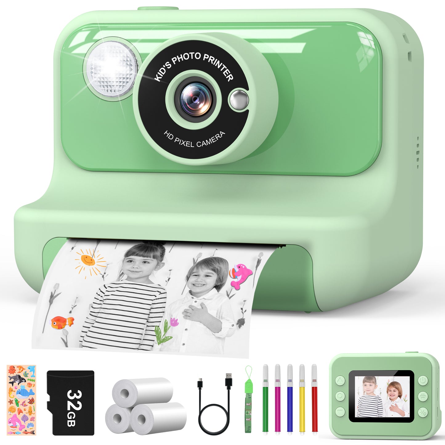 GOFUNLY Kids Camera Instant Print for Kids | H3